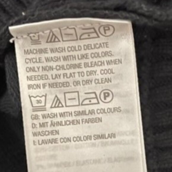 J Jason Wu XS Mixed Media Cable Knit with French Terry Sleeve Sweater - Picture 7 of 8